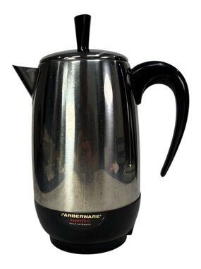 Vintage Farberware 138B Superfast Coffee Pot Percolator 2-8 Cup Complete Tested